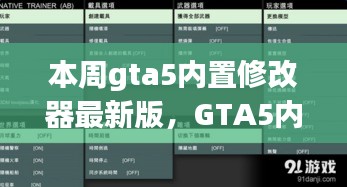 GTA5內(nèi)置修改器最新版，科技重塑游戲體驗(yàn)！