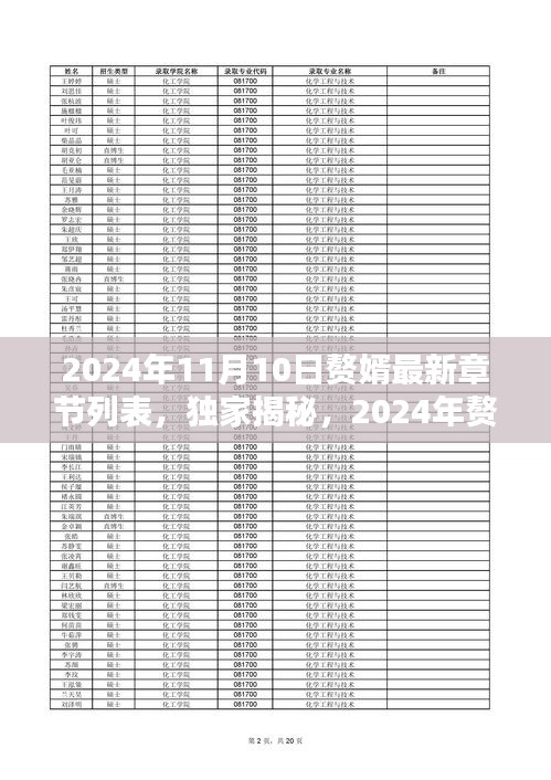 獨家揭秘，贅婿最新章節(jié)列表及一覽（截至2024年11月10日）