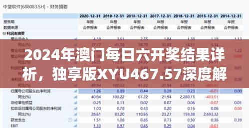 2024年澳門每日六開獎結(jié)果詳析，獨享版XYU467.57深度解讀