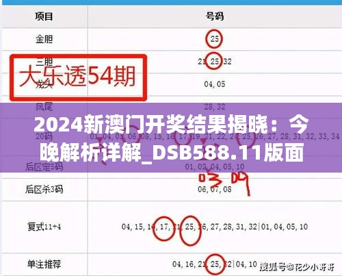 2024新澳門開獎結果揭曉：今晚解析詳解_DSB588.11版面