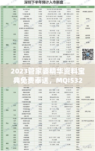 2023管家婆精華資料寶典免費奉送，MQI532.64水晶版數據解讀