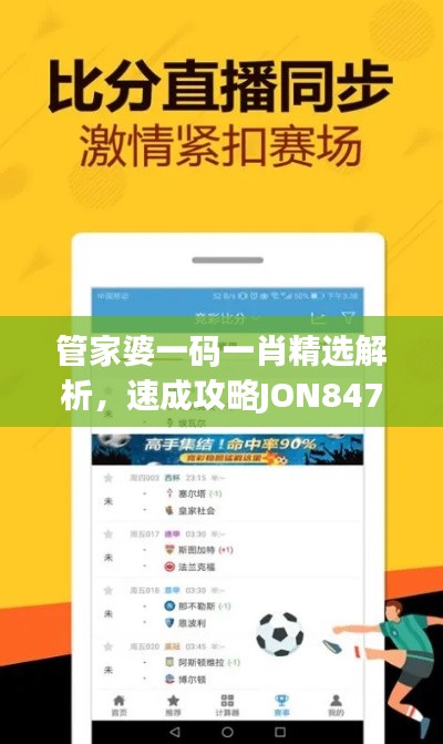 管家婆一碼一肖精選解析，速成攻略JON847.89