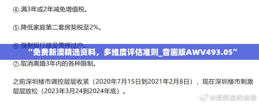 “免費新澳精選資料，多維度評估準(zhǔn)則_音畫版AWV493.05”