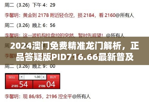 2024澳門免費精準龍門解析，正品答疑版PID716.66最新普及版