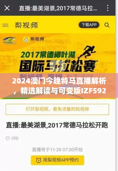 2024澳門今晚特馬直播解析，精選解讀與可變版IZF592.74詳述