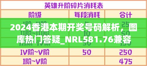 2024香港本期開獎號碼解析，圖庫熱門答疑_NRL581.76兼容版