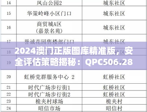 2024澳門正版圖庫精準版，安全評估策略揭秘：QPC506.28解密