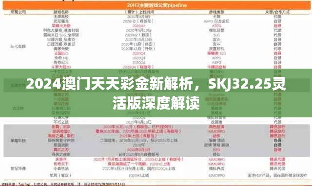 2024澳門天天彩金新解析，SKJ32.25靈活版深度解讀