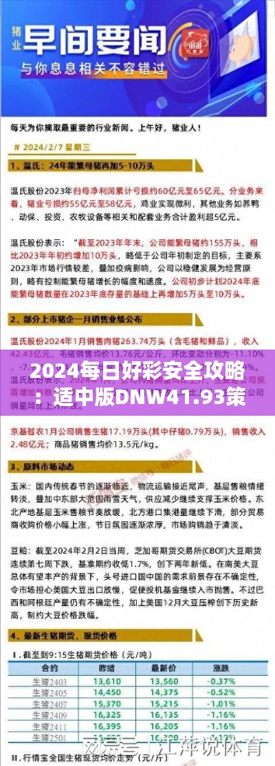 2024每日好彩安全攻略：適中版DNW41.93策略解析