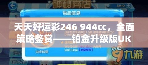 天天好運彩246 944cc，全面策略鑒賞——鉑金升級版UKR594.09