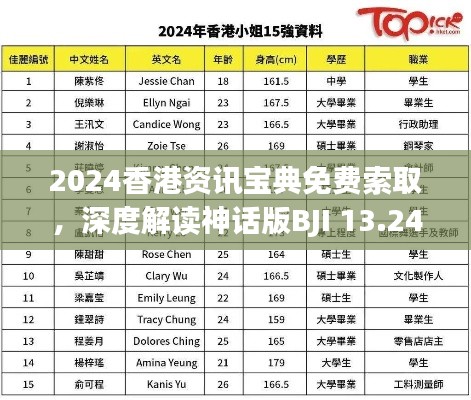 2024香港資訊寶典免費(fèi)索取，深度解讀神話版BJI 13.24