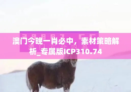 澳門今晚一肖必中，素材策略解析_專屬版ICP310.74