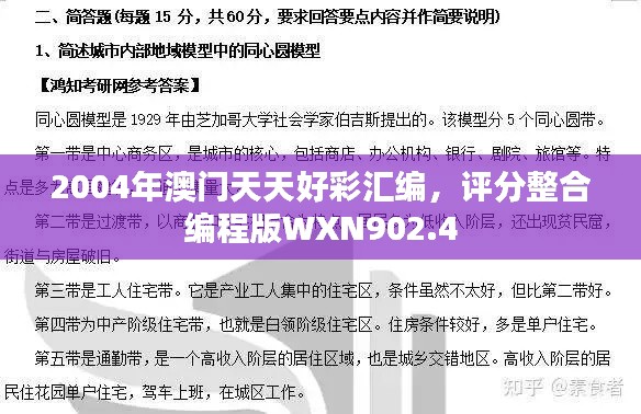 2004年澳門天天好彩匯編，評分整合編程版WXN902.4