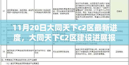 大同天下C2區(qū)建設(shè)最新進(jìn)度報(bào)告（11月20日更新），細(xì)節(jié)揭秘與進(jìn)展解讀