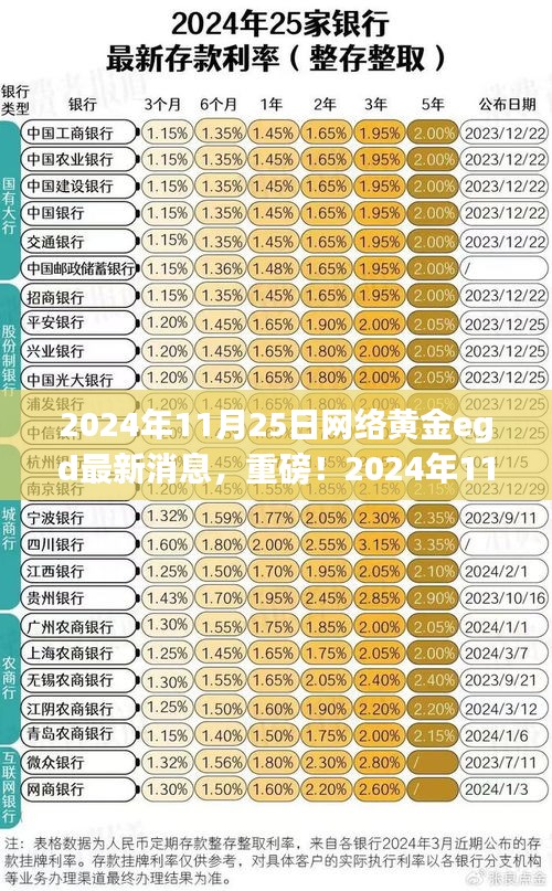 獨家解析，2024年11月25日網(wǎng)絡(luò)黃金EGD最新消息全解讀