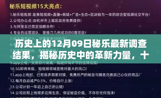 揭秘歷史革新力量，十二月九日秘樂最新科技產(chǎn)品深度解析與調(diào)查揭秘