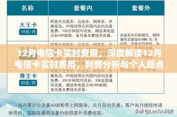 深度解讀，12月電信卡實時費用詳解——利弊分析與個人觀點體驗