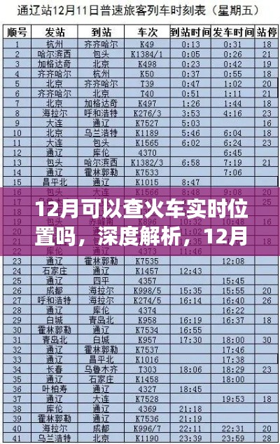 深度解析，12月火車實(shí)時(shí)位置查詢系統(tǒng)及其功能評(píng)測(cè)