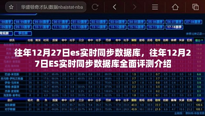 往年12月27日ES實(shí)時(shí)同步數(shù)據(jù)庫(kù)，全面評(píng)測(cè)與介紹