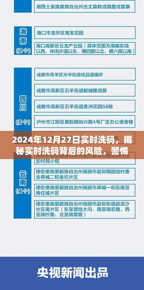 揭秘實時洗碼背后的風(fēng)險，警惕違法犯罪行為（實時洗碼資訊，日期，2024年12月27日）