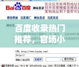 百度收錄熱門推薦，官場小說的世界