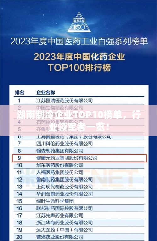 湖南制冷企業(yè)TOP10榜單，行業(yè)領(lǐng)軍者一覽！