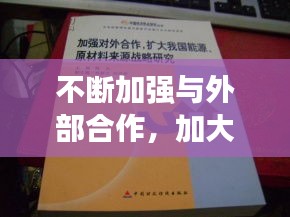 不斷加強與外部合作，加大對外合作 