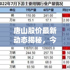 唐山股價最新動態(tài)揭秘，今日走勢一覽無余