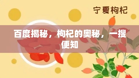 百度揭秘，枸杞的奧秘，一搜便知