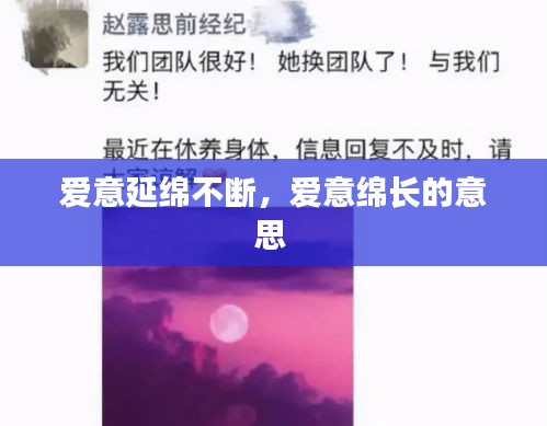 愛意延綿不斷，愛意綿長的意思 