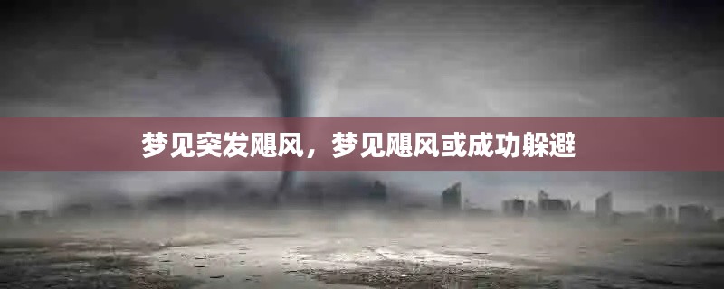 夢見突發(fā)颶風，夢見颶風或成功躲避 