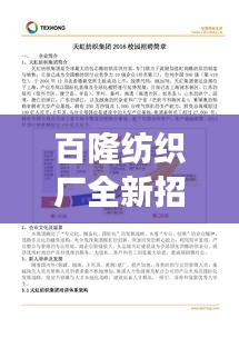 百隆紡織廠全新招工熱潮，加入我們一起織夢(mèng)！