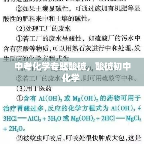 中考化學(xué)專題酸堿，酸堿初中化學(xué) 