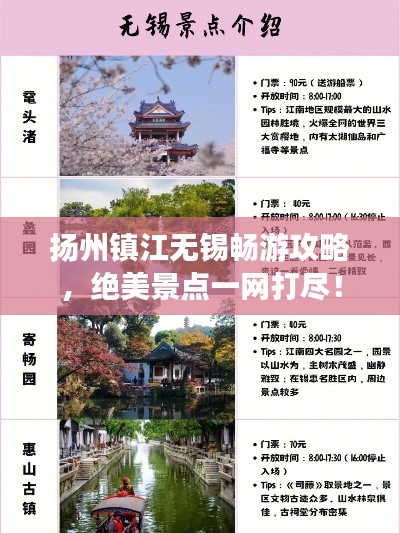 揚(yáng)州鎮(zhèn)江無錫暢游攻略，絕美景點(diǎn)一網(wǎng)打盡！