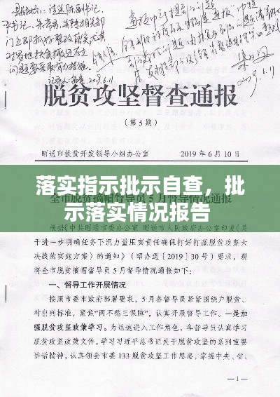 落實(shí)指示批示自查，批示落實(shí)情況報(bào)告 