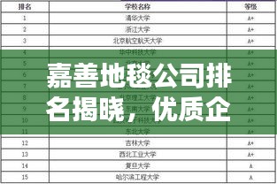 嘉善地毯公司排名揭曉，優(yōu)質(zhì)企業(yè)榜單不容錯過！
