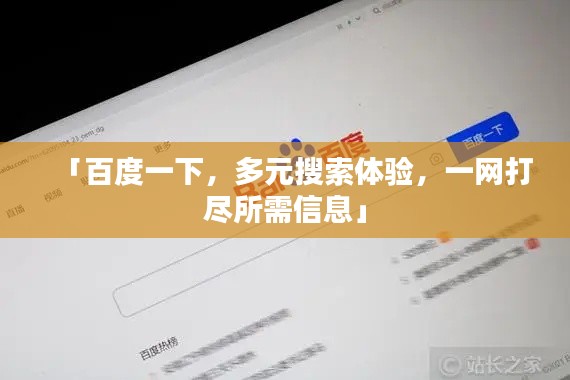「百度一下，多元搜索體驗(yàn)，一網(wǎng)打盡所需信息」