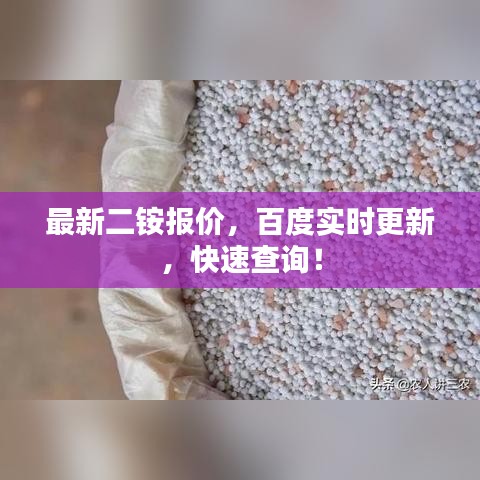 最新二銨報價，百度實時更新，快速查詢！